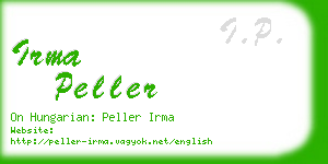 irma peller business card